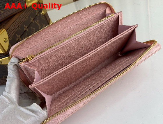 Louis Vuitton Zippy Wallet Pink Monogram Empreinte Broderies Collection M81138 Replica