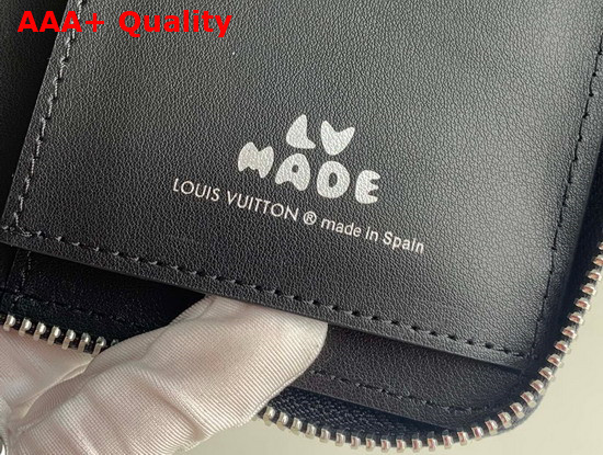 Louis Vuitton Zippy Wallet Vertical Black Monogram Denim and Taurillon Leather Replica