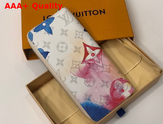 Louis Vuitton Zippy Wallet Vertical Monogram Watercolor Multico Coated Canvas M80499 Replica