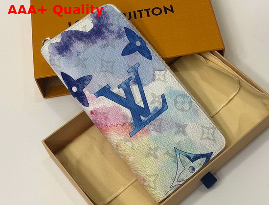 Louis Vuitton Zippy Wallet Vertical Monogram Watercolor Multico Coated Canvas M80499 Replica