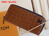 Louis Vuitton Zippy Wallet Vertical Tan Crocodilien Mat Replica