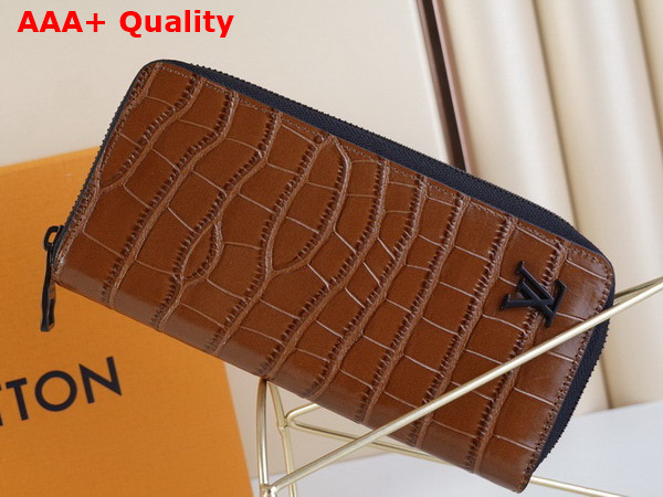 Louis Vuitton Zippy Wallet Vertical Tan Crocodilien Mat Replica