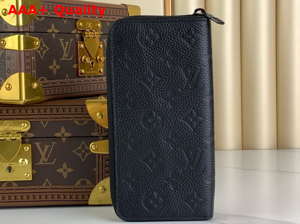 Louis Vuitton Zippy Wallet Vertical in Black Monogram Empreinte Leather Replica