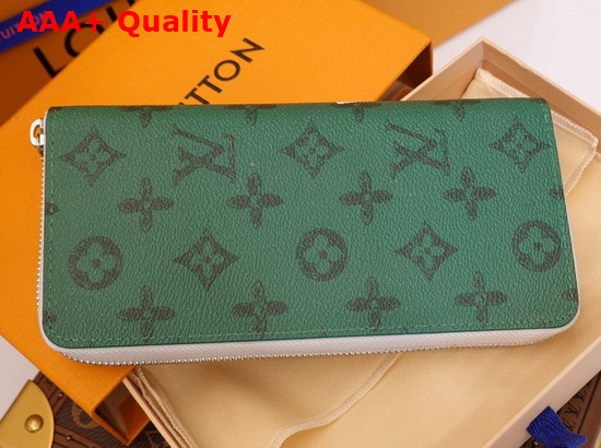 Louis Vuitton Zippy Wallet Vertical in Green Vintage Monogram Canvas Replica