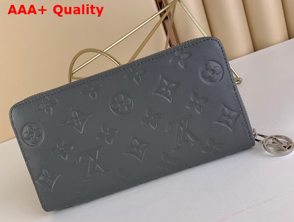 Louis Vuitton Zippy Wallet in Anthracite Gray Monogram Embossed Lambskin M81763 Replica