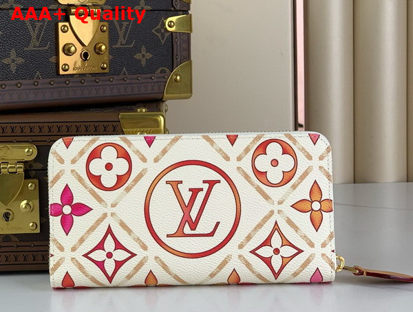 Louis Vuitton Zippy Wallet in Coral Monogram Tiles Coated Canvas M11455 Replica