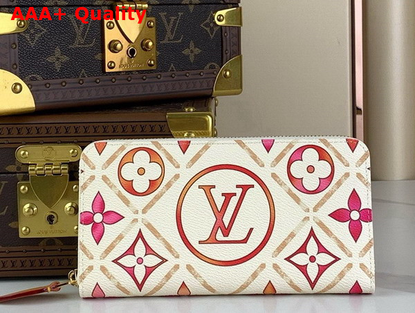 Louis Vuitton Zippy Wallet in Coral Monogram Tiles Coated Canvas M11455 Replica