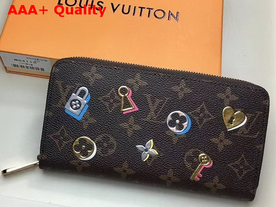 Louis Vuitton Zippy Wallet in Monogram Canvas Decorated with Locks Keys and Monogram Flowers M64116 Replica