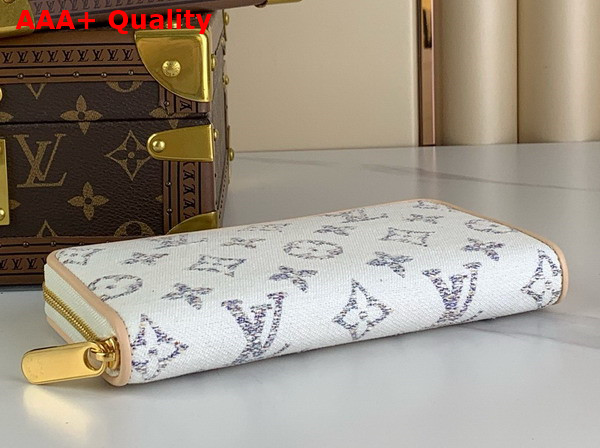 Louis Vuitton Zippy Wallet in Multicolor White Monogram Jacquard Fabric M83456 Replica