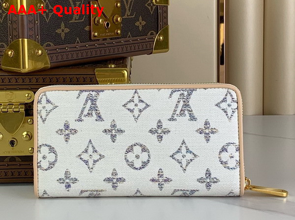 Louis Vuitton Zippy Wallet in Multicolor White Monogram Jacquard Fabric M83456 Replica