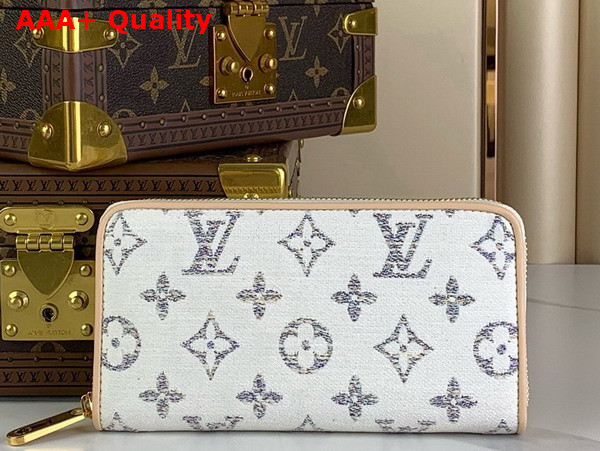 Louis Vuitton Zippy Wallet in Multicolor White Monogram Jacquard Fabric M83456 Replica