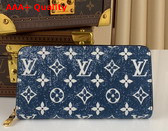 Louis Vuitton Zippy Wallet in Navy Blue Monogram Jacquard Denim M81226 Replica