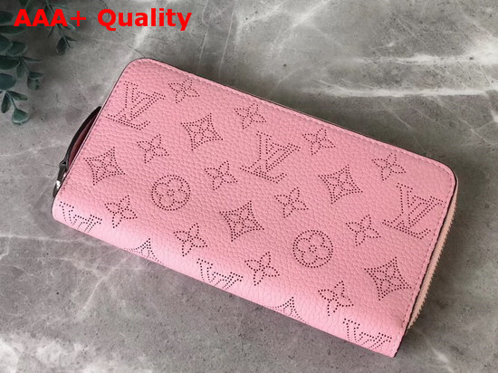 Louis Vuitton Zippy Wallet in Pink Mahina Perforated Calfskin Leather Replica