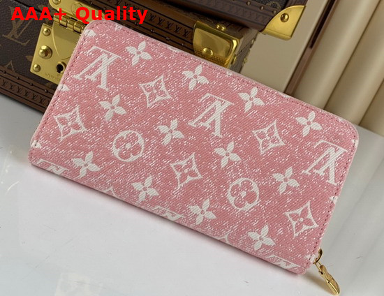 Louis Vuitton Zippy Wallet in Pink Monogram Jacquard Denim M81182 Replica