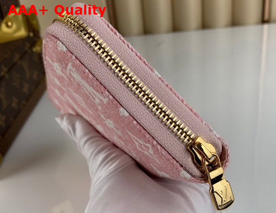 Louis Vuitton Zippy Wallet in Pink Monogram Jacquard Denim M81182 Replica