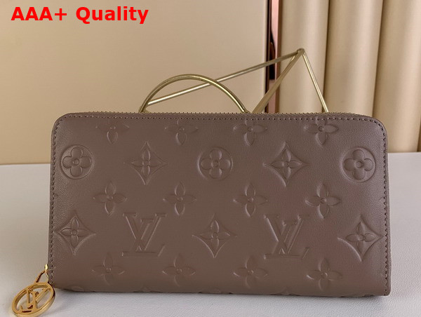 Louis Vuitton Zippy Wallet in Taupe Monogram Embossed Lambskin M81511 Replica