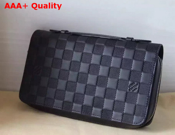 Louis Vuitton Zippy XL Wallet Damier Infini Leather Onyx N61254 Replica