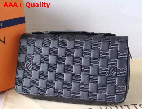 Louis Vuitton Zippy XL Wallet Damier Infini Leather Onyx N61254 Replica