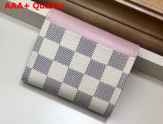 Louis Vuitton Zoe Wallet Eau de Rose Damier Azur Canvas and Cowhide Leather N60168 Replica