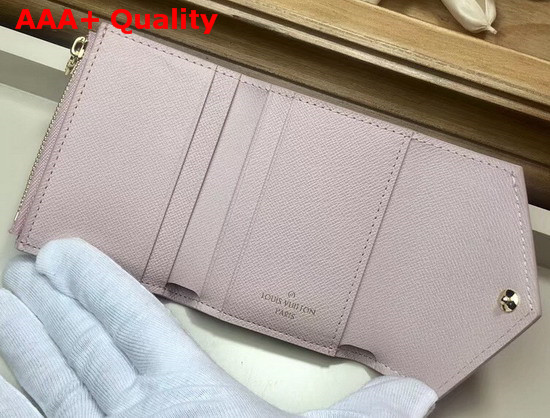 Louis Vuitton Zoe Wallet Eau de Rose Damier Azur Canvas and Cowhide Leather N60168 Replica