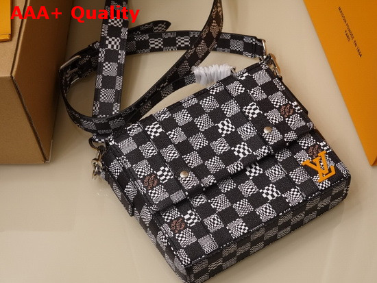 Louis Vuitton Zoooom with Friend Messenger Bag in Black and White Damier Canvas Replica