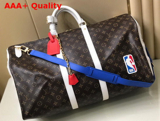 Louis Vuitton and NBA Keepall Bandouliere 55 Monogram Canvas Replica