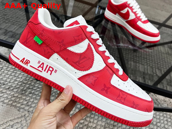 Louis Vuitton and Nike Air Force 1 by Virgil Abloh White Comet Red 1A9VA9 Replica