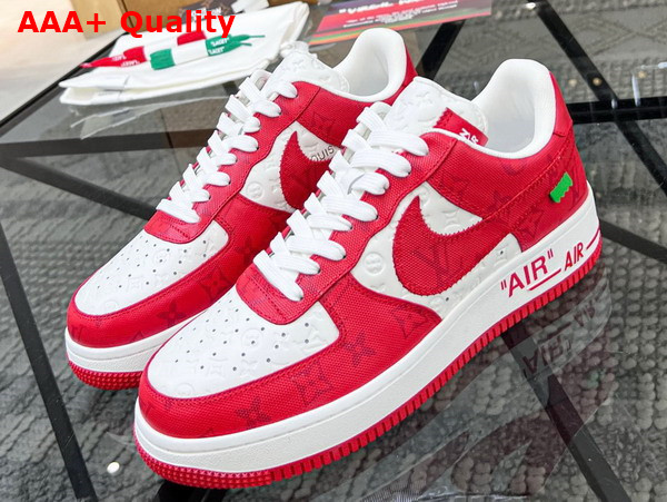 Louis Vuitton and Nike Air Force 1 by Virgil Abloh White Comet Red 1A9VA9 Replica