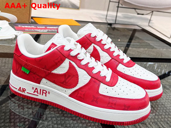 Louis Vuitton and Nike Air Force 1 by Virgil Abloh White Comet Red 1A9VA9 Replica