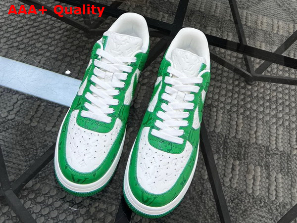 Louis Vuitton and Nike Air Force 1 by Virgil Abloh White Gym Green 1A9V9U Replica