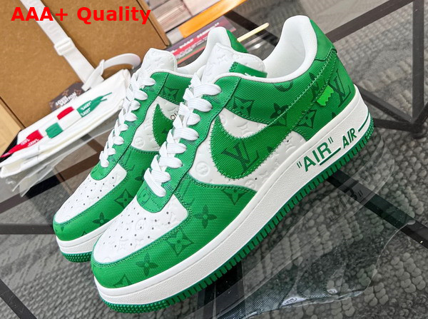 Louis Vuitton and Nike Air Force 1 by Virgil Abloh White Gym Green 1A9V9U Replica