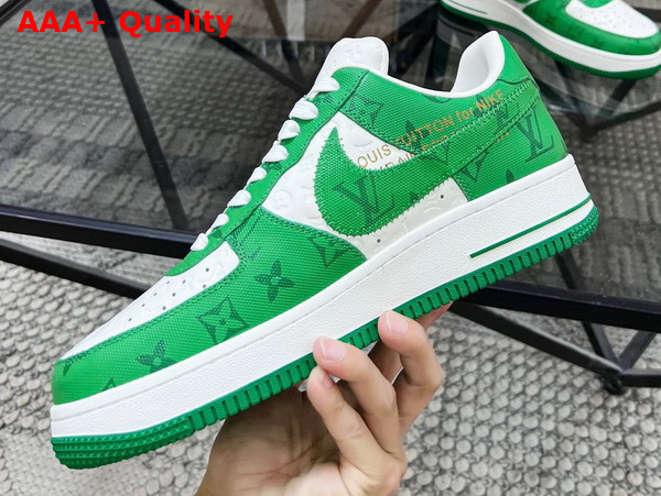 Louis Vuitton and Nike Air Force 1 by Virgil Abloh White Gym Green 1A9V9U Replica