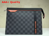 Louis Vuittonhhi 1854 Pochette Voyage MM Damier Graphite Coated Canvas Replica