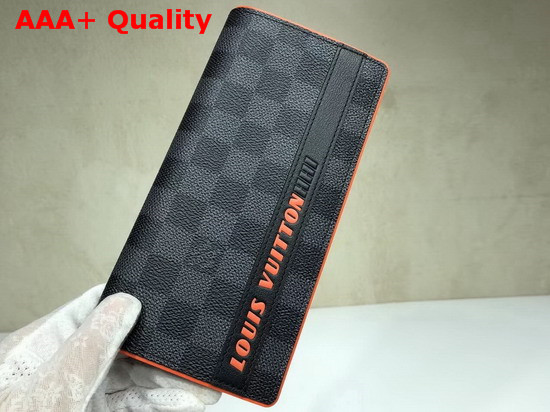 Louis Vuittonhhi Brazza Wallet Damier Graphite Coated Canvas Replica