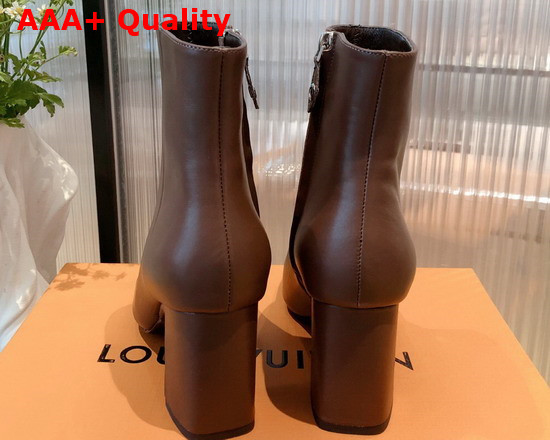 Louise Ankle Boot in Brown Calf Leather Replica