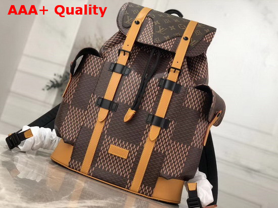 Virgil Abloh and Nigo Debut Louis Vuitton Christopher Backpack Giant Damier Ebene Canvas and Monogram Canvas Replica