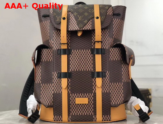 Virgil Abloh and Nigo Debut Louis Vuitton Christopher Backpack Giant Damier Ebene Canvas and Monogram Canvas Replica