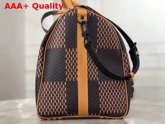 Virgil Abloh and Nigo Debut Louis Vuitton Keepall Bandouliere 50 Giant Damier Ebene Canvas and Monogram Canvas Replica