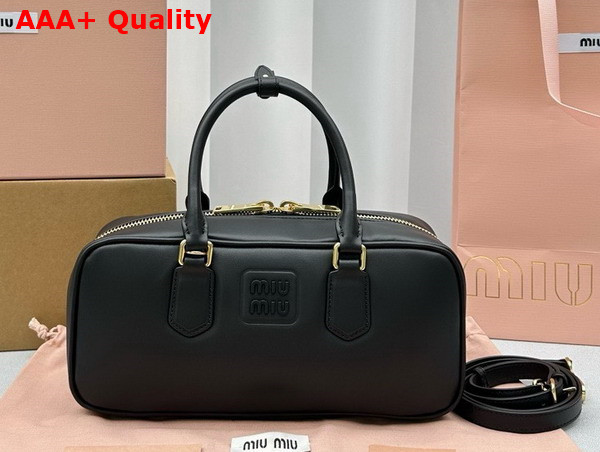 Miu Miu Arcadie Leather Bag in Black 5BB148 Replica