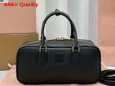 Miu Miu Arcadie Leather Bag in Black 5BB148 Replica