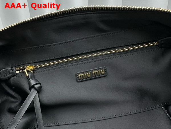 Miu Miu Arcadie Leather Bag in Black 5BB148 Replica