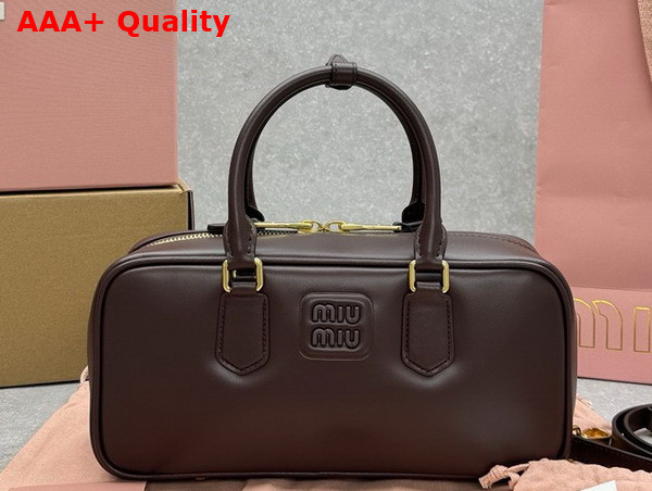 Miu Miu Arcadie Leather Bag in Briarwood 5BB148 Replica