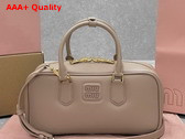 Miu Miu Arcadie Leather Bag in Cameo 5BB148 Replica