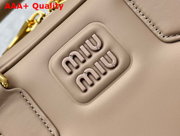 Miu Miu Arcadie Leather Bag in Cameo 5BB148 Replica