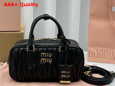 Miu Miu Arcadie Matelasse Nappa Leather Bag in Black 5BB142 Replica