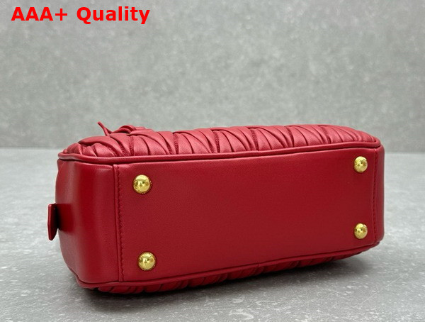 Miu Miu Arcadie Matelasse Nappa Leather Bag in Red 5BB142 Replica