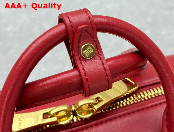 Miu Miu Arcadie Matelasse Nappa Leather Bag in Red 5BB142 Replica