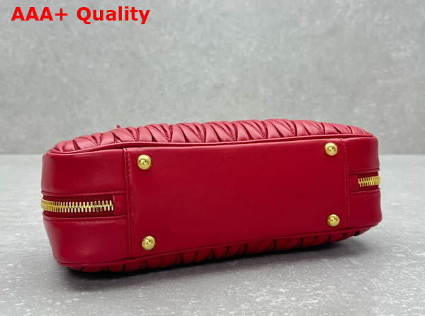 Miu Miu Arcadie Matelasse Nappa Leather Bag in Red 5BB148 Replica