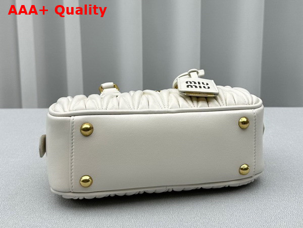 Miu Miu Arcadie Matelasse Nappa Leather Bag in White 5BB142 Replica