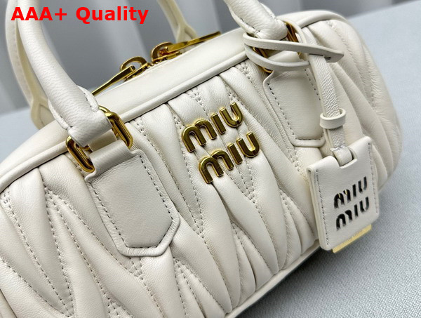 Miu Miu Arcadie Matelasse Nappa Leather Bag in White 5BB142 Replica